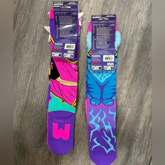 Huntrex KPOP Demon Hunters Pink Socks MADMIA brand - Picture 4 of 4